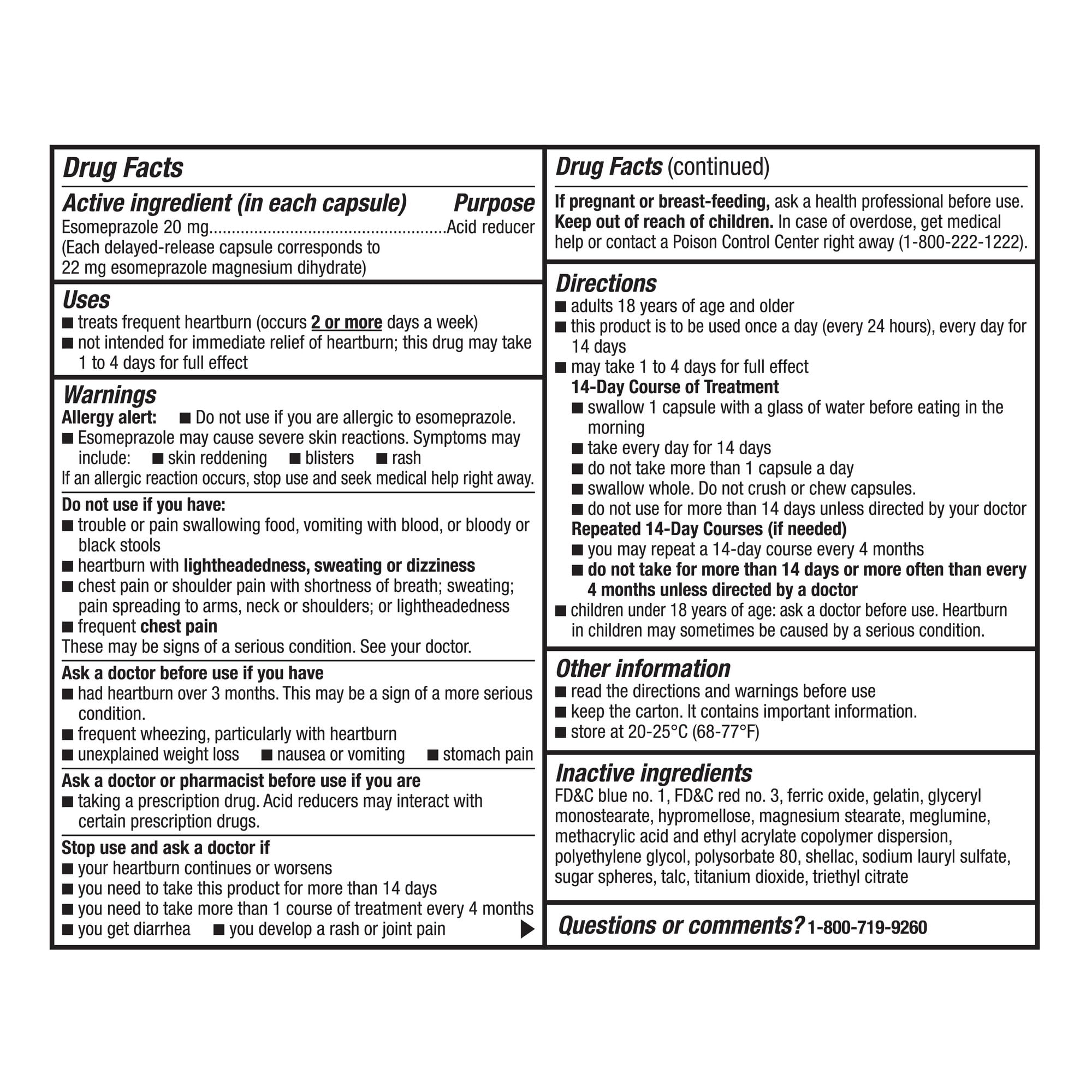 Capsules GoodSense Esoméprazole 20 mg près d un étui pratique