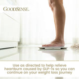 Étiquette claire sur l emballage GoodSense Esoméprazole 20 mg