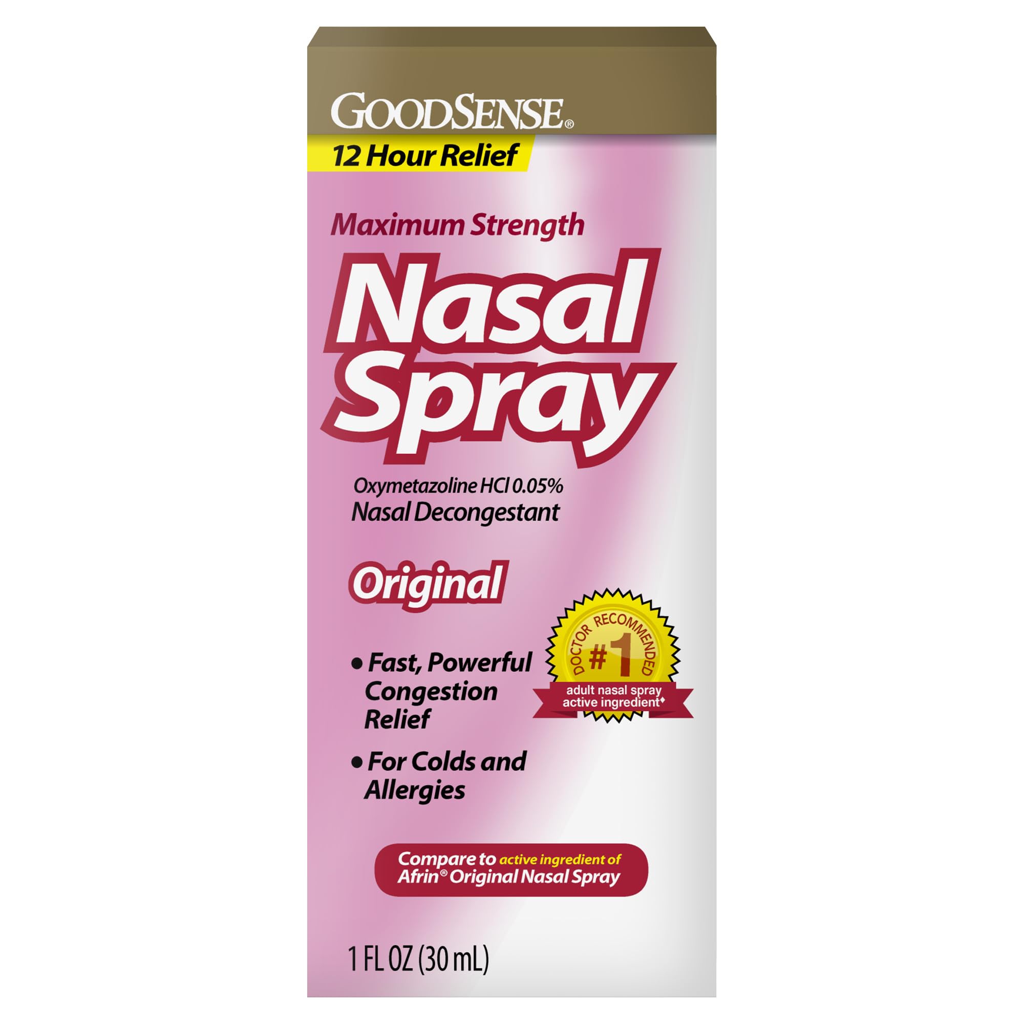 GoodSense spray nasal, bouteille prête à l’emploi pour soulager rapidement la congestion