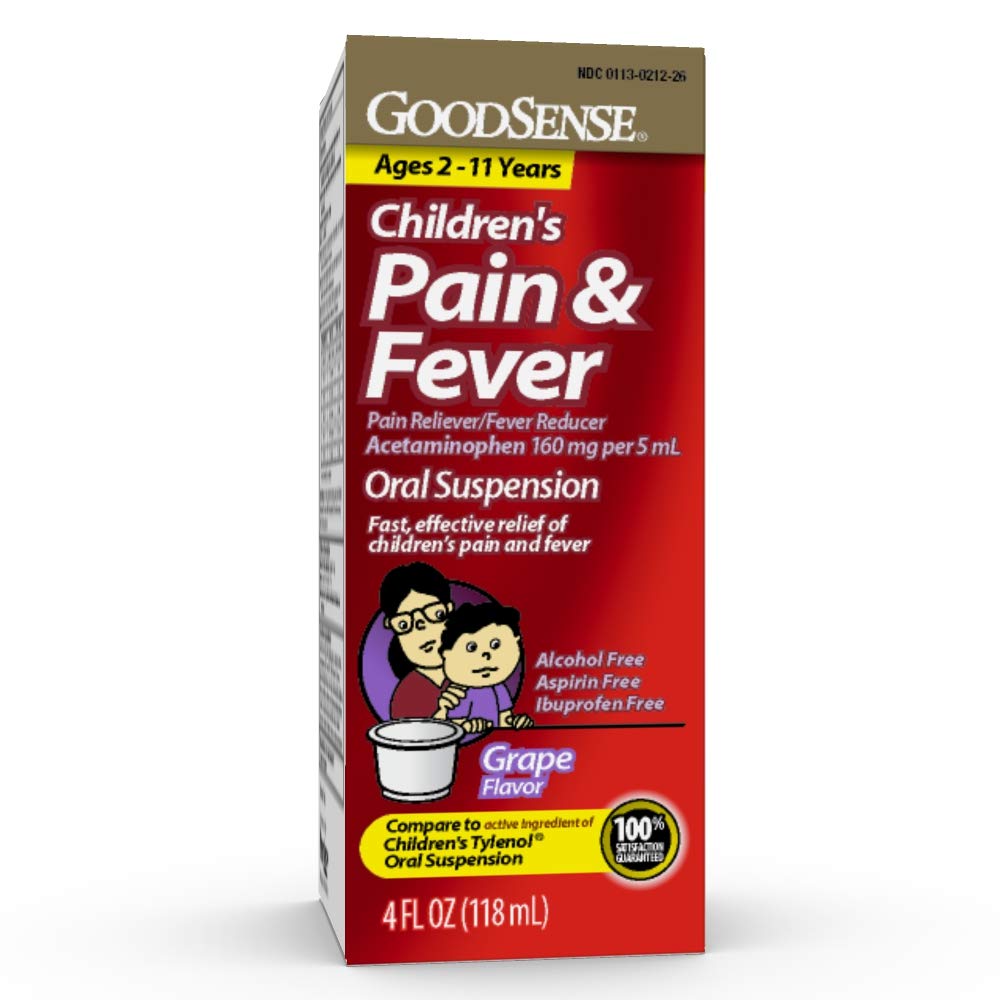 GoodSense suspension enfants raisin: flacon pratique pour administration simple.