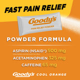 Goody's Dosettes Orange Portables, format pratique pour voyage.