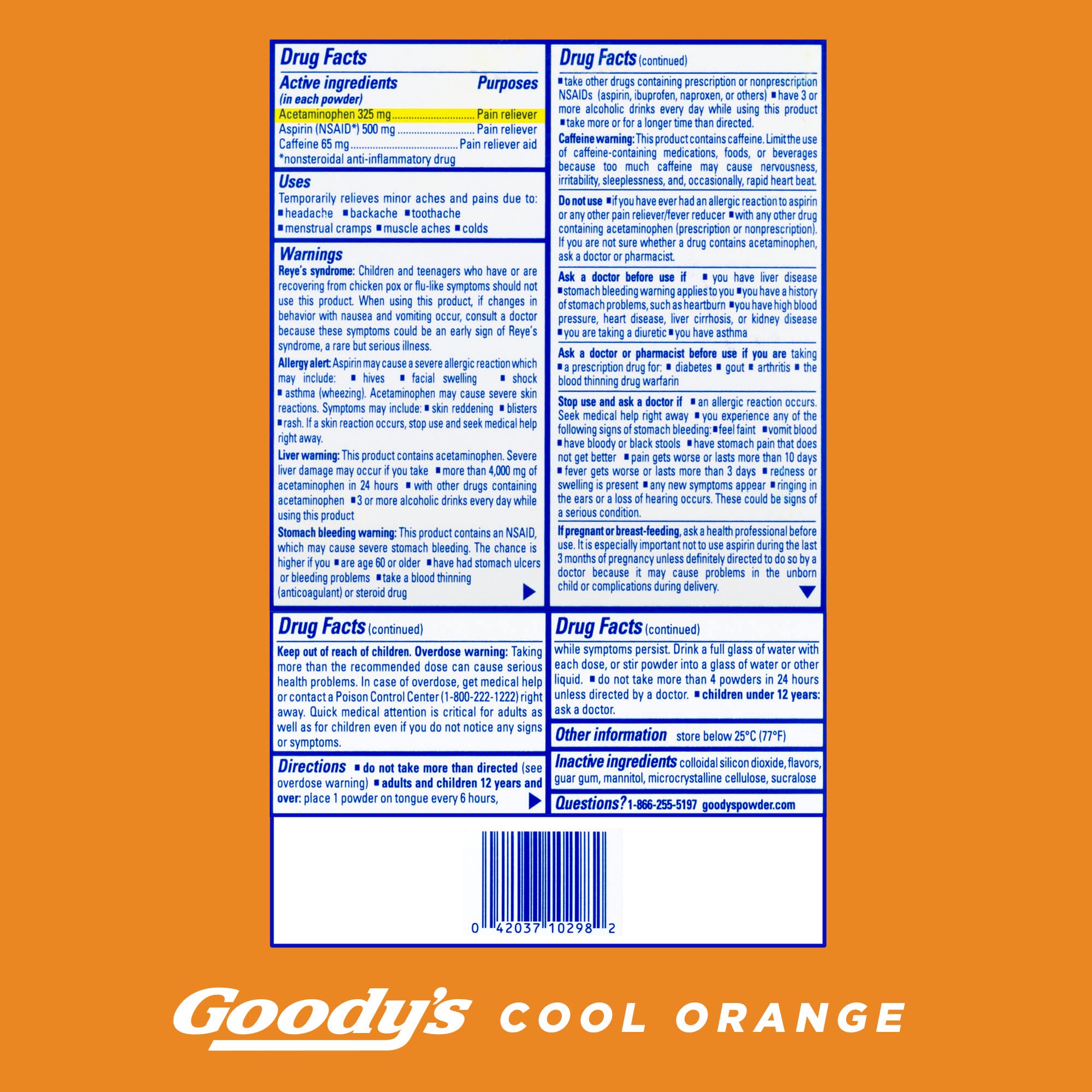Goody’s poudre adulte et enfant 12+ — convient à partir de 12 ans.