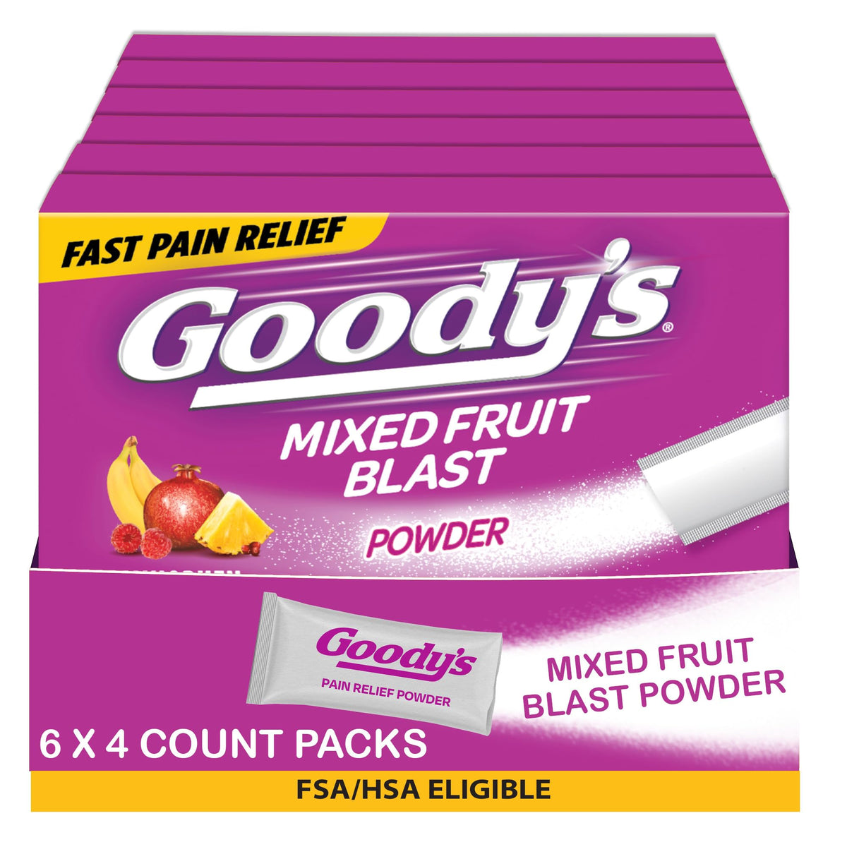 Goody's Poudre mélange-fruits – emballage pratique pour déplacements.