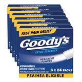 Poudre Goody’s en stick portable au citron pour soulager rapidement les douleurs en déplacement.