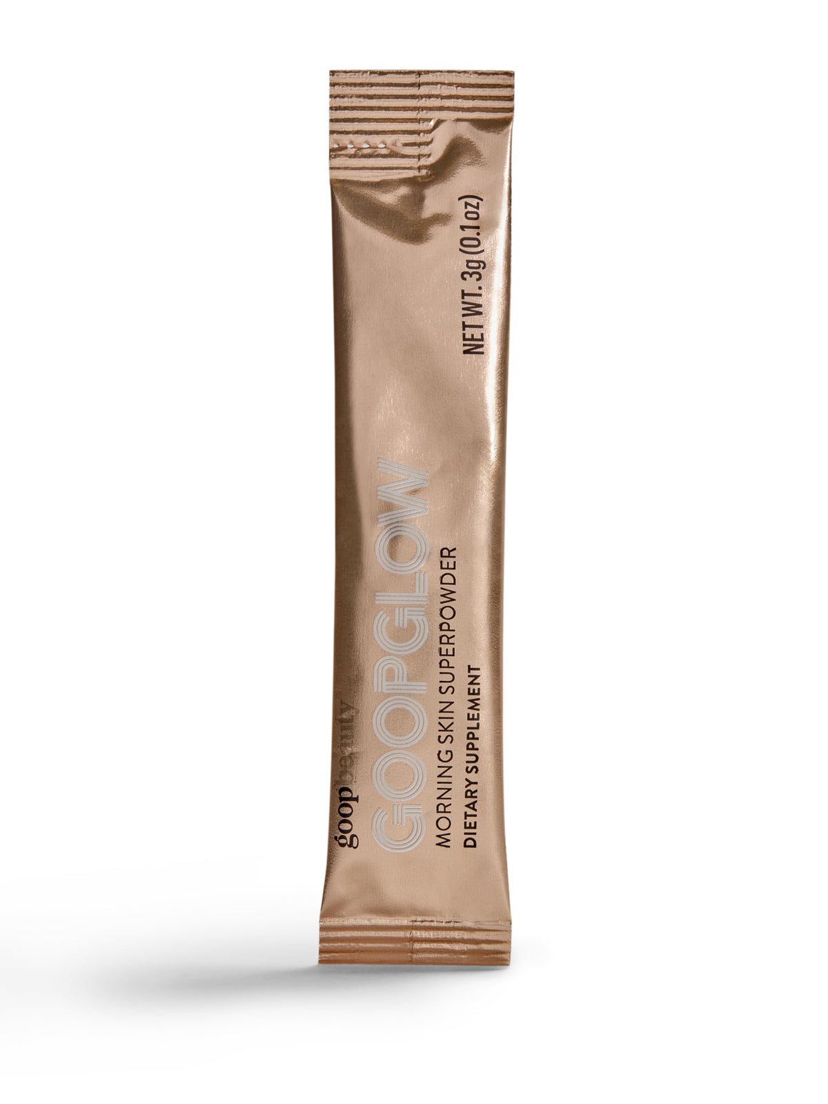 Goop Beauty Mélange Matin pour la Peau : sachet orange-verveine, goût rafraîchissant pour démarrer la journée.
