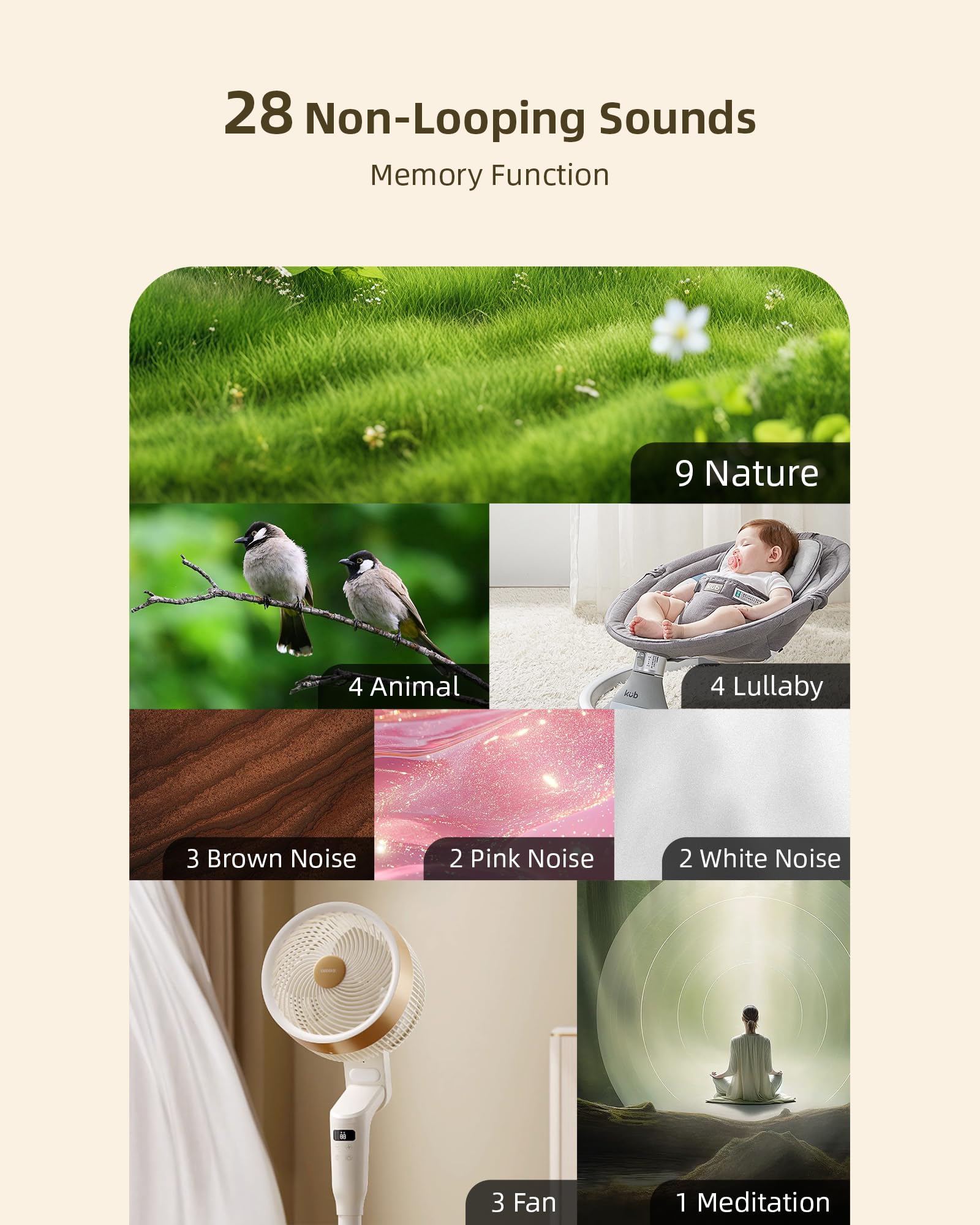 gorgeous home 28 sons naturels non répétitifs pour sommeil et concentration.