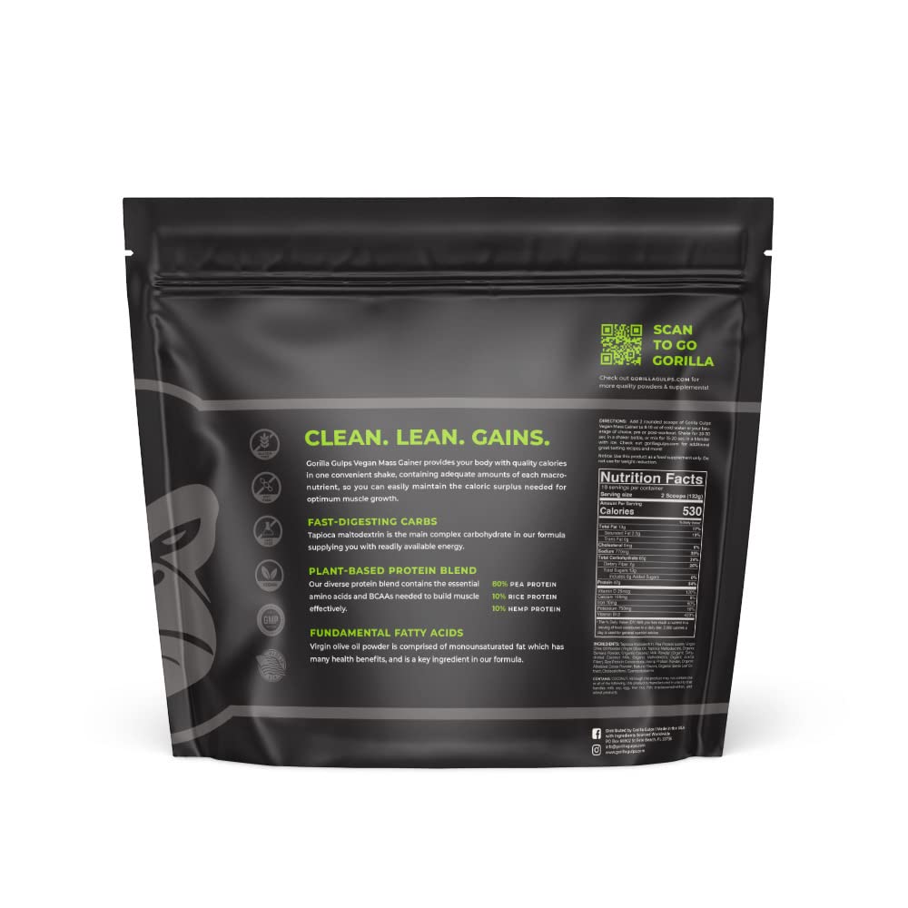 Mélange protéines végétales Gorilla Gulps, texture riche pour l'entraînement.