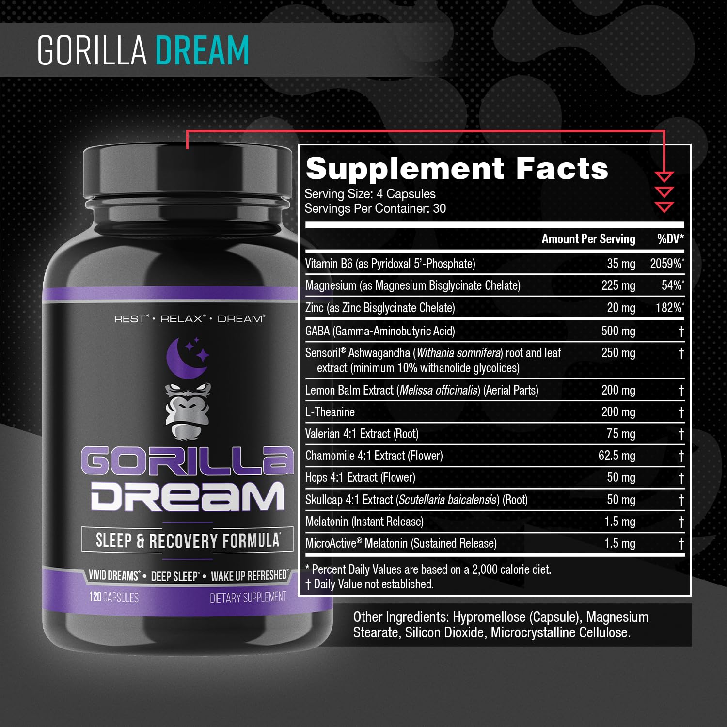 Gorilla Mind Dream : capsules-sommeil visibles comme rituel nocturne pour favoriser le calme.