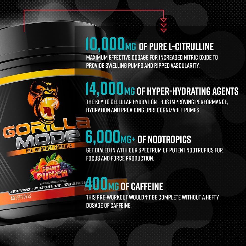 Gorilla Mind Gorilla Mode favorise hydratation et sels essentiels pour la performance.
