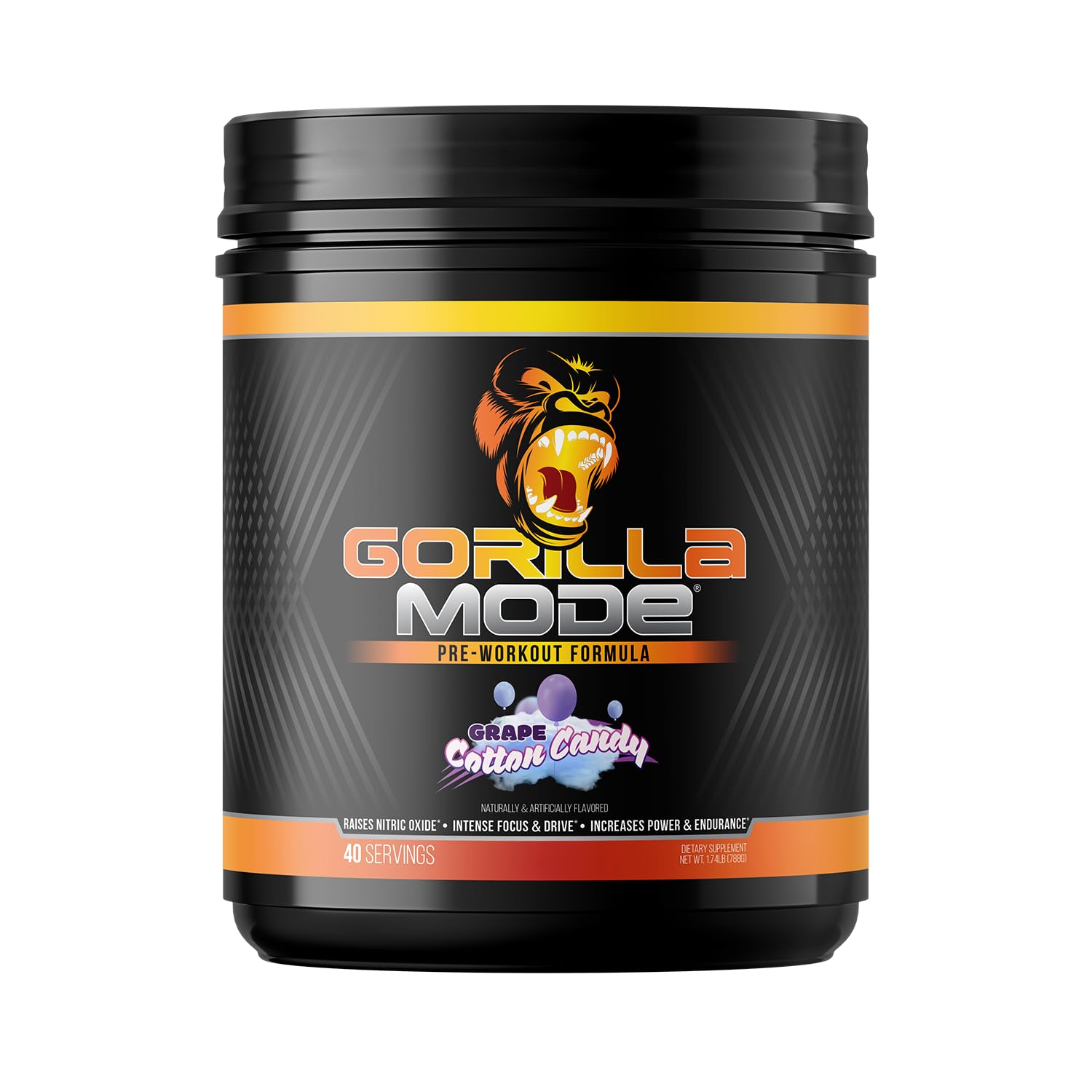 Gorilla Mind Gorilla Mode montrant des pompes intenses pour plus de volume.