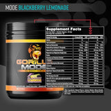 Gorilla Mind Pre-Workout, focus-clarté, stimule concentration et endurance pendant l’entraînement.
