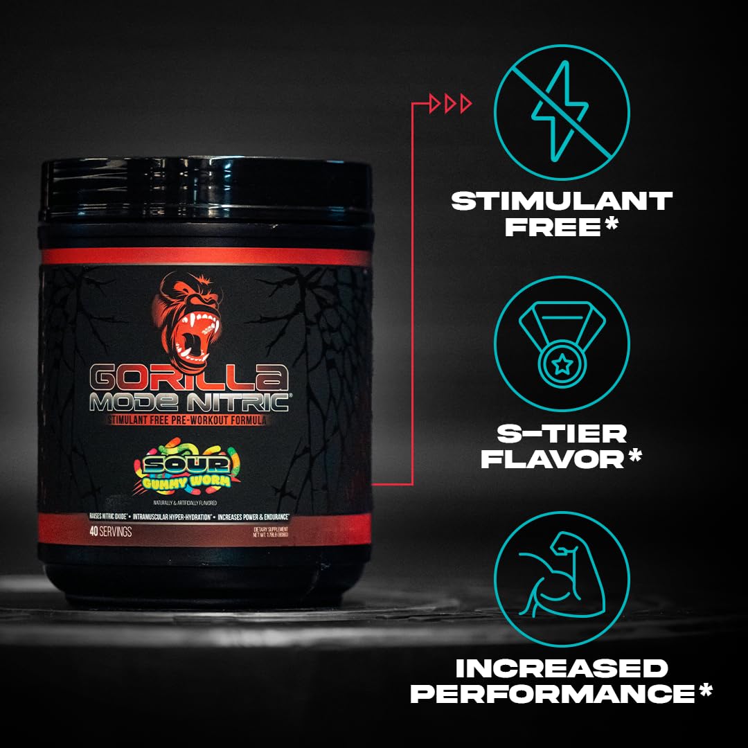 Gorilla Mode Nitric – Mélange facile dans l’eau, boisson fluide et agréable.