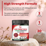 GORNVB gommes riz levure rouge CoQ10, prise quotidienne simple.