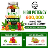 GORNVB Gummies chanvre haute puissance, formes mignonnes – plaisir et bien-être potentiel.