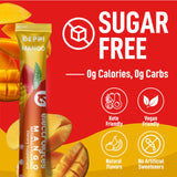 Goût mangue sans sucre Keppi, zéro calories pour une hydratation légère.
