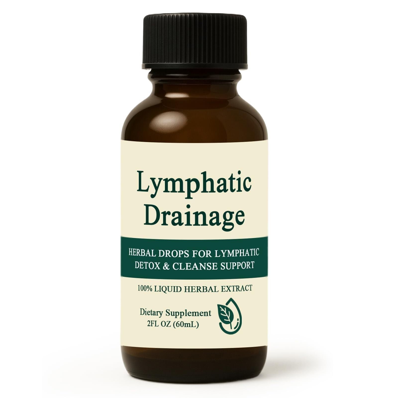 Gouttes drainage lymphatique montrant la bouteille pour une routine bien-être
