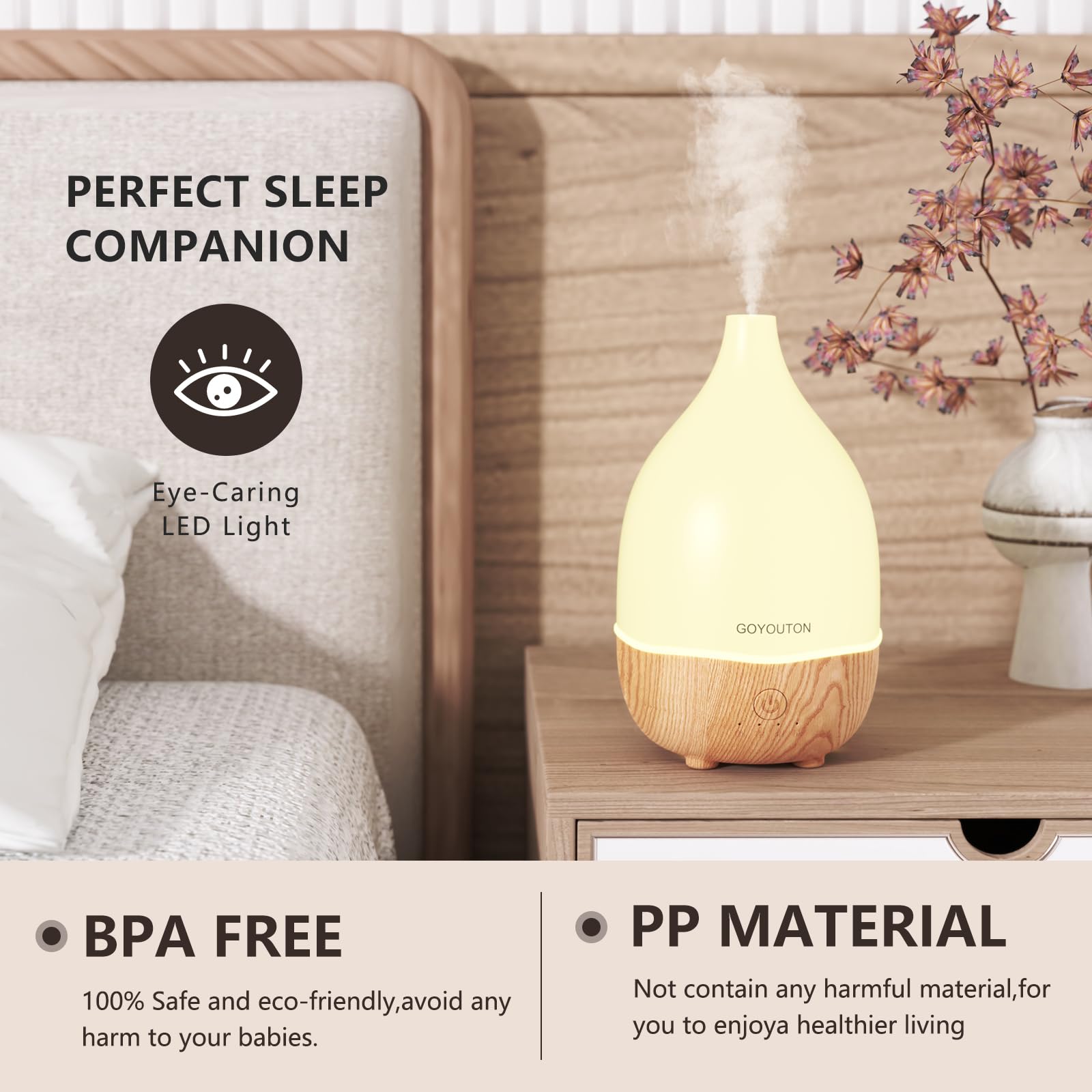 GOYOUTON diffuseur matériaux baby safe adaptés à tout foyer