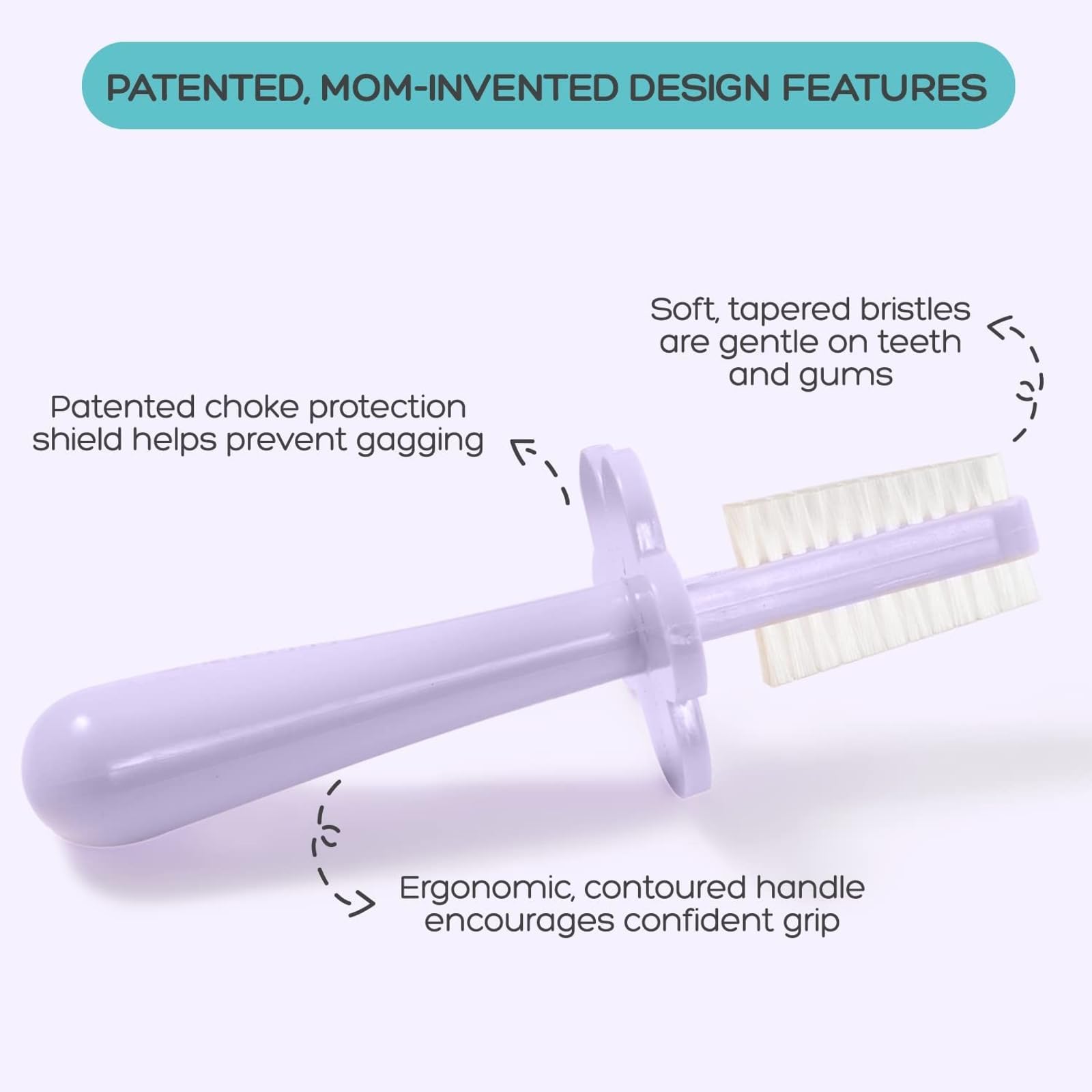 Grabease, brosse-dent nourrisson silicone doux pour gencives sensibles
