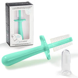 Grabease brosse double-face pour enfants, brins silicone doux, nettoyage en douceur des dents