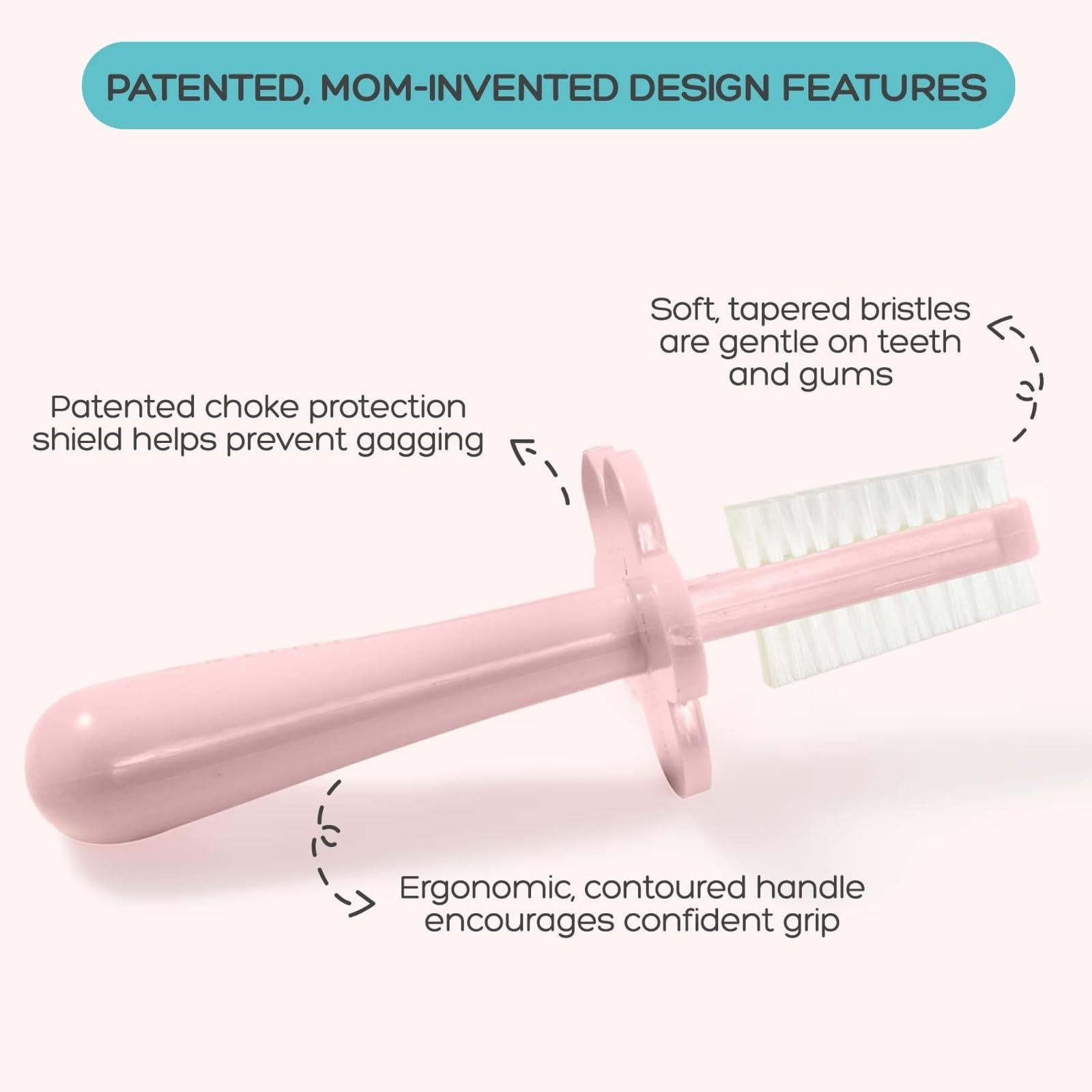 Grabease brosse-doigts pour enfant de 12 mois, initiation douce.