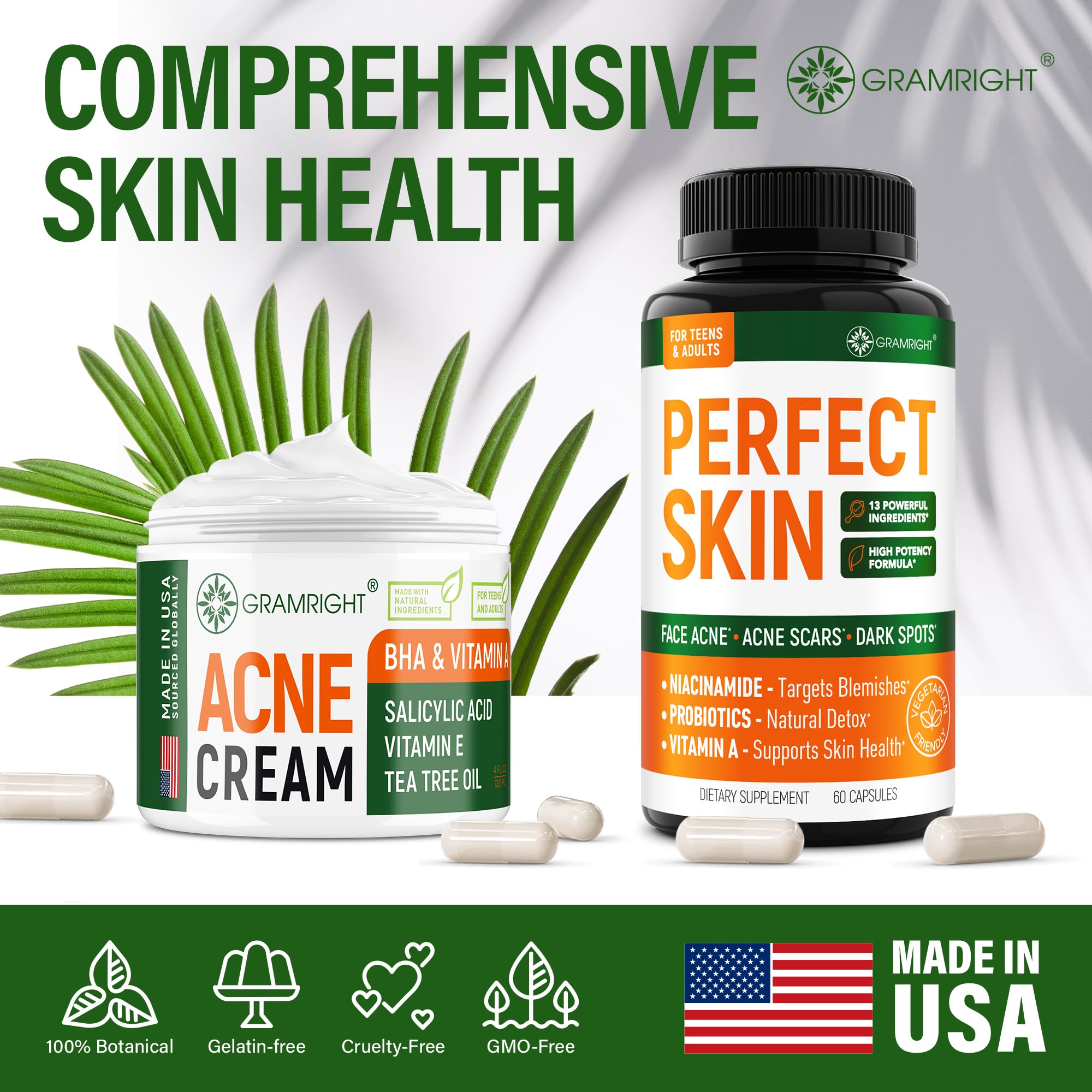 GRAMRIGHT Perfect Skin – démonstration avant/après peau plus lumineuse