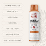 Répulsif Grand Tongo, séchage rapide et sans taches sur textiles.