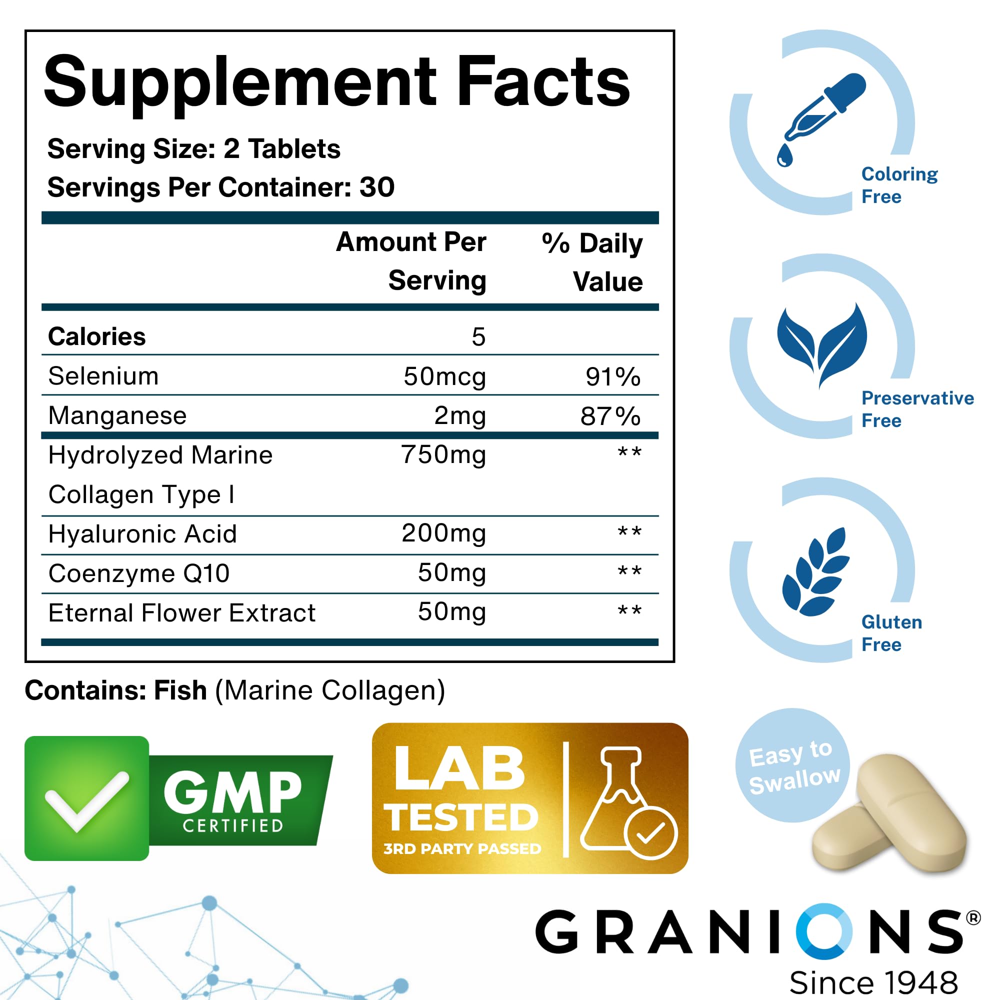 Granions Collagen Marin – coenzyme Q10 pour vitalité cutanée