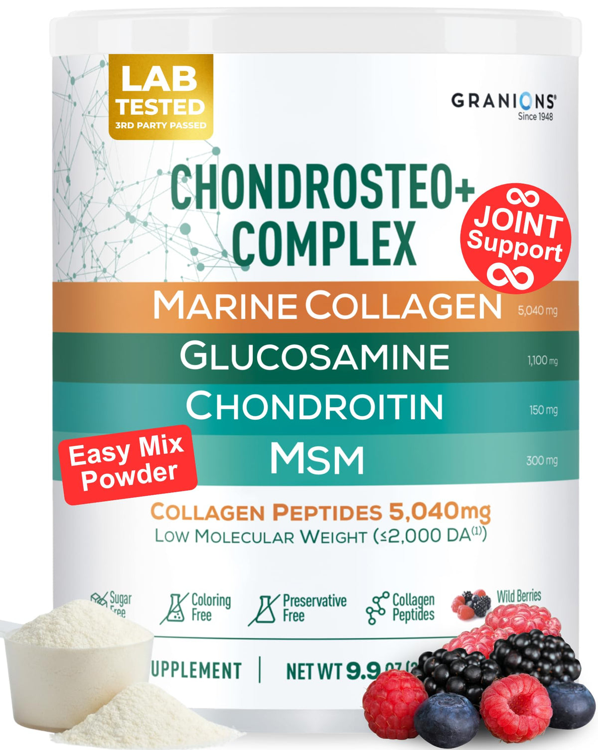 Granions Glucosamine Chondroïtine MSM emballage soutien articulations