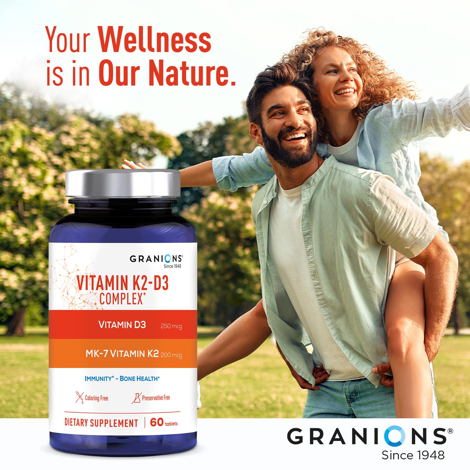 Granions Max Strength D3 K2 – mise en scene sur un comptoir