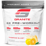Granite GX Pré‑Workout: bouteille Tangerine Blast pour énergie et concentration prolongées