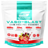 Granite Vaso Blast, bouteille cerise-lime prête pour une séance sans stimulants.