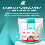 Étiquette nutritionnelle claire de Granite Vaso Blast pour suivre les ingrédients.