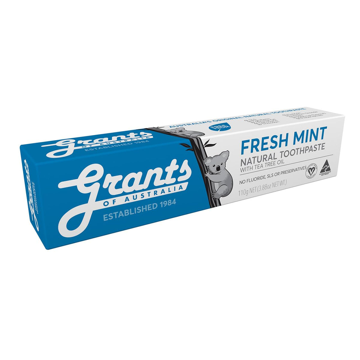 Grants of Australia dentifrice frais menthe avec huile d'arbre à thé pour haleine fraîche
