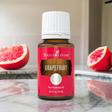 Emballage du pamplemousse 15 ml Young Living évoquant naturalité et soin.
