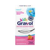 Gravol Kids Liquid, bouteille fruitée facile à prendre pour les enfants.