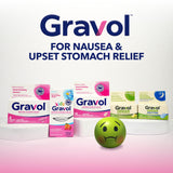Gravol Kids Liquid en flacon de 75 ml, solution pratique pour le déplacement.