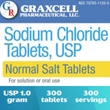 Graxcell, étiquette des comprimés chlorure de sodium et informations utiles