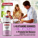 Gommes GREABBY L‑Glutamine goût fruits rouges naturels pour routine pratique