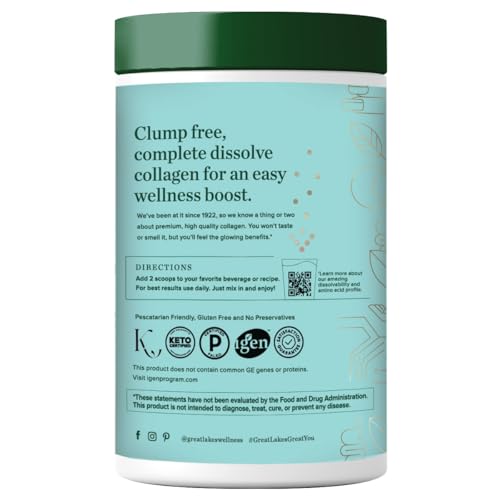 Great Lakes Wellness Collagen Peptides Dissolution Chaud — se mélange sans effort dans boisson chaude.