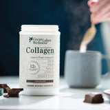 Great Lakes Wellness Collagen Peptides Chocolat – mélangé dans thé ou boisson chaude