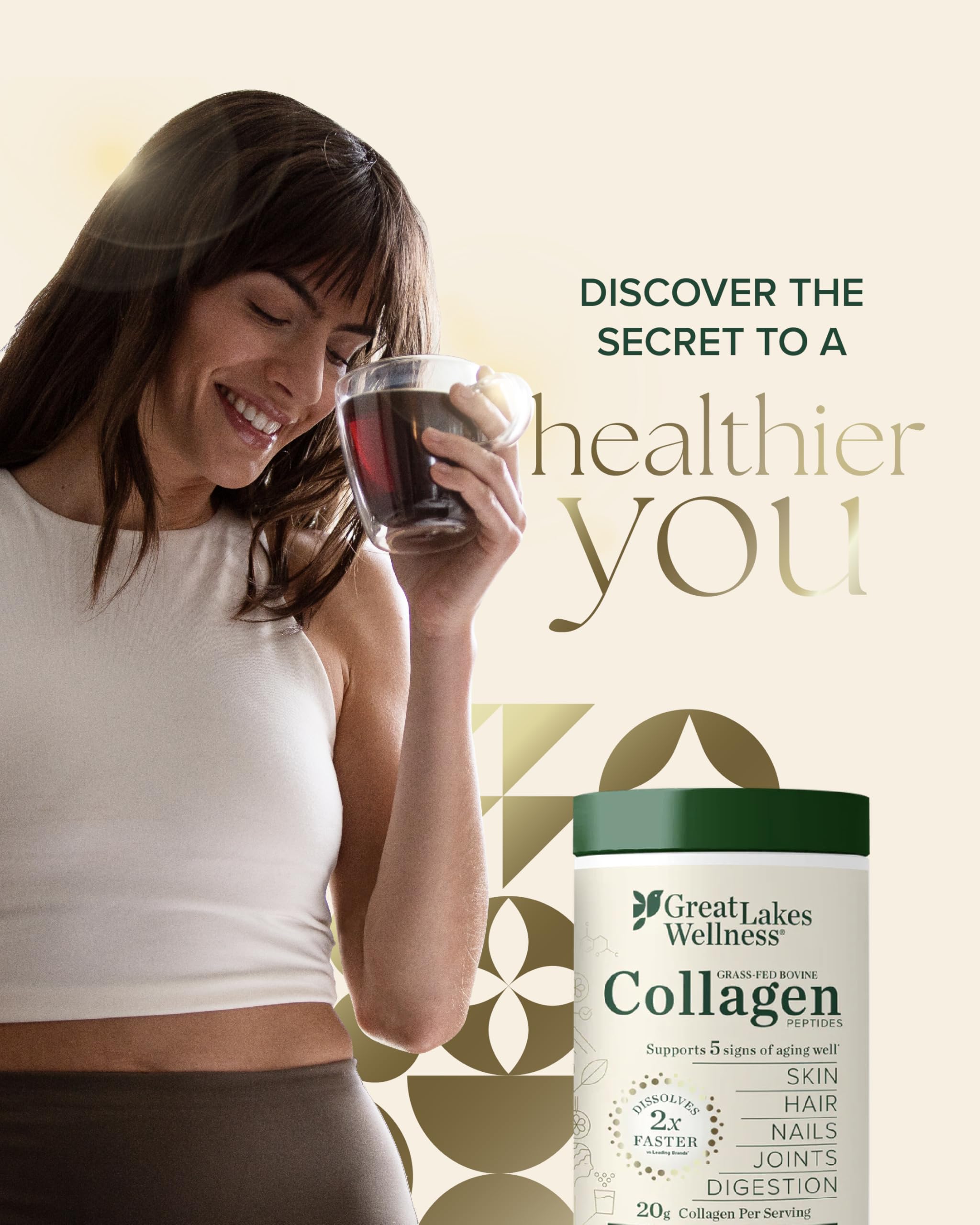 Cuillère-doseuse Great Lakes Wellness collagène bovin pour mesurer précisément.