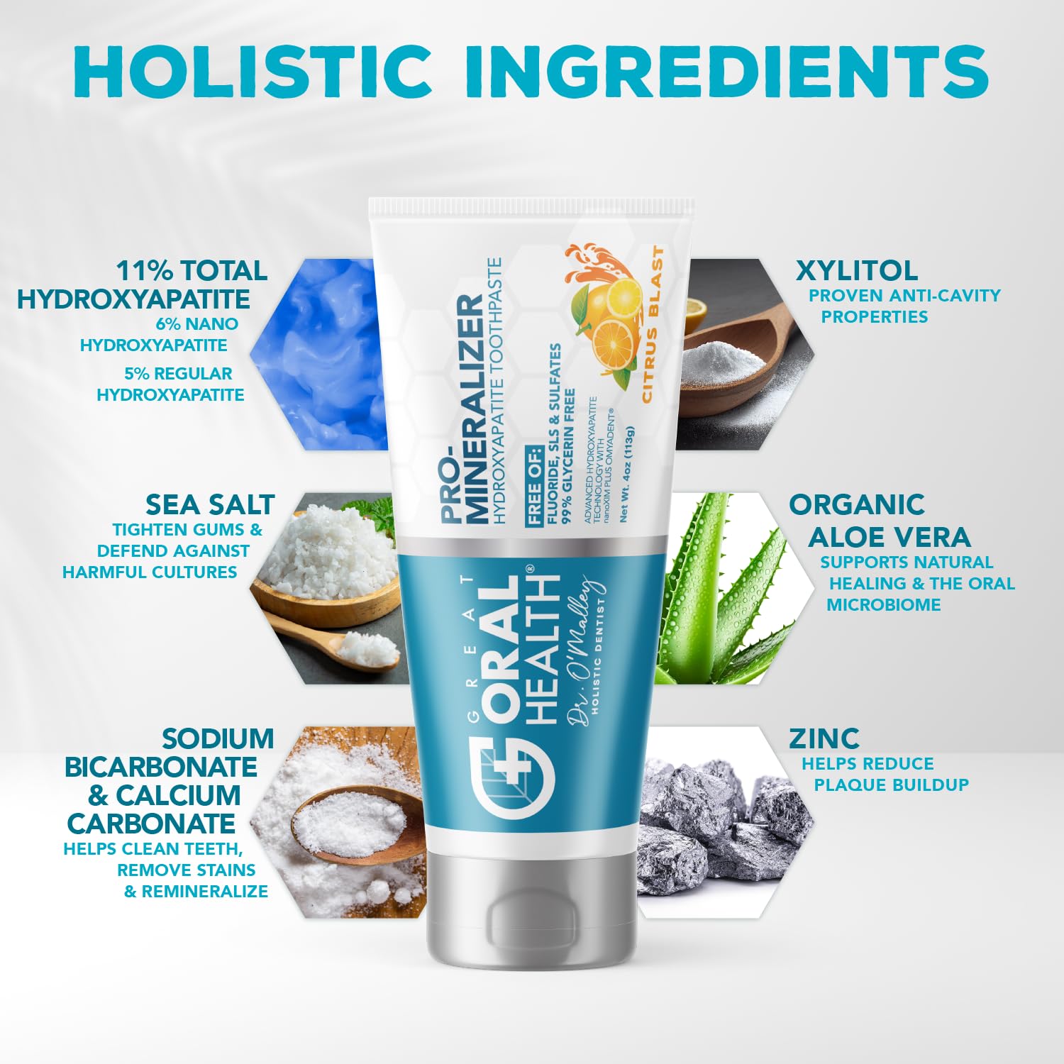 Great Oral Health dentifrice citrus blast emballage: expérience sensorielle fraîche et agréable