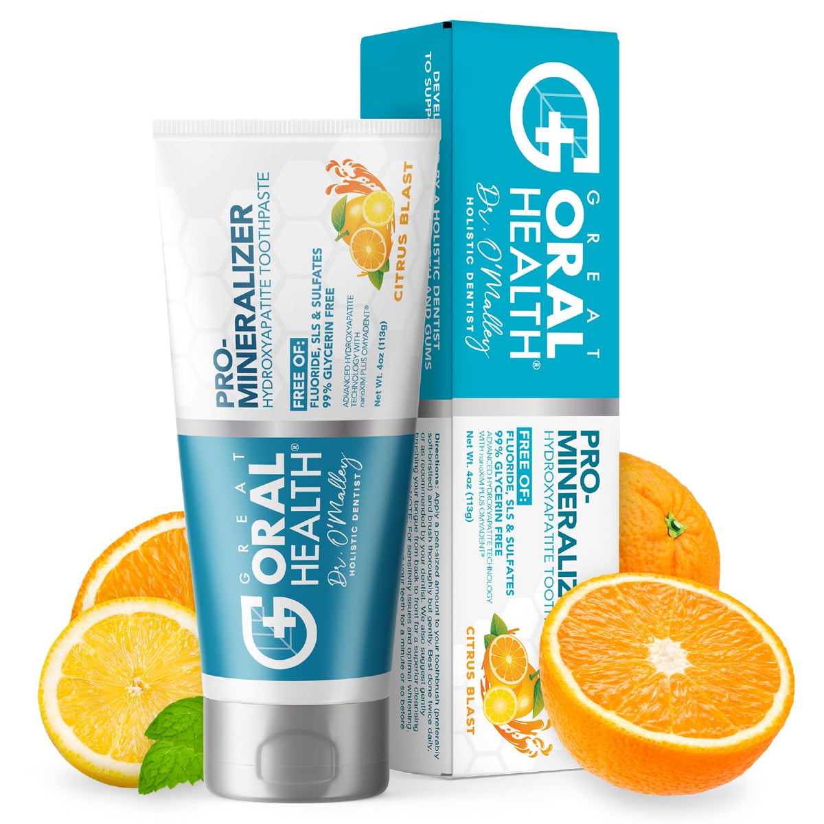 Great Oral Health dentifrice nano-hydroxyapatite tube: reminéralisation douce de l'émail et douceur après brossage