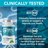 Great Oral Health emballage Probiotiques: informations sur les ingrédients et sans allergènes.