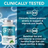 Great Oral Health - blis-k12-etiquette: étiquette BLIS K12 indiquant les bénéfices potentiels.