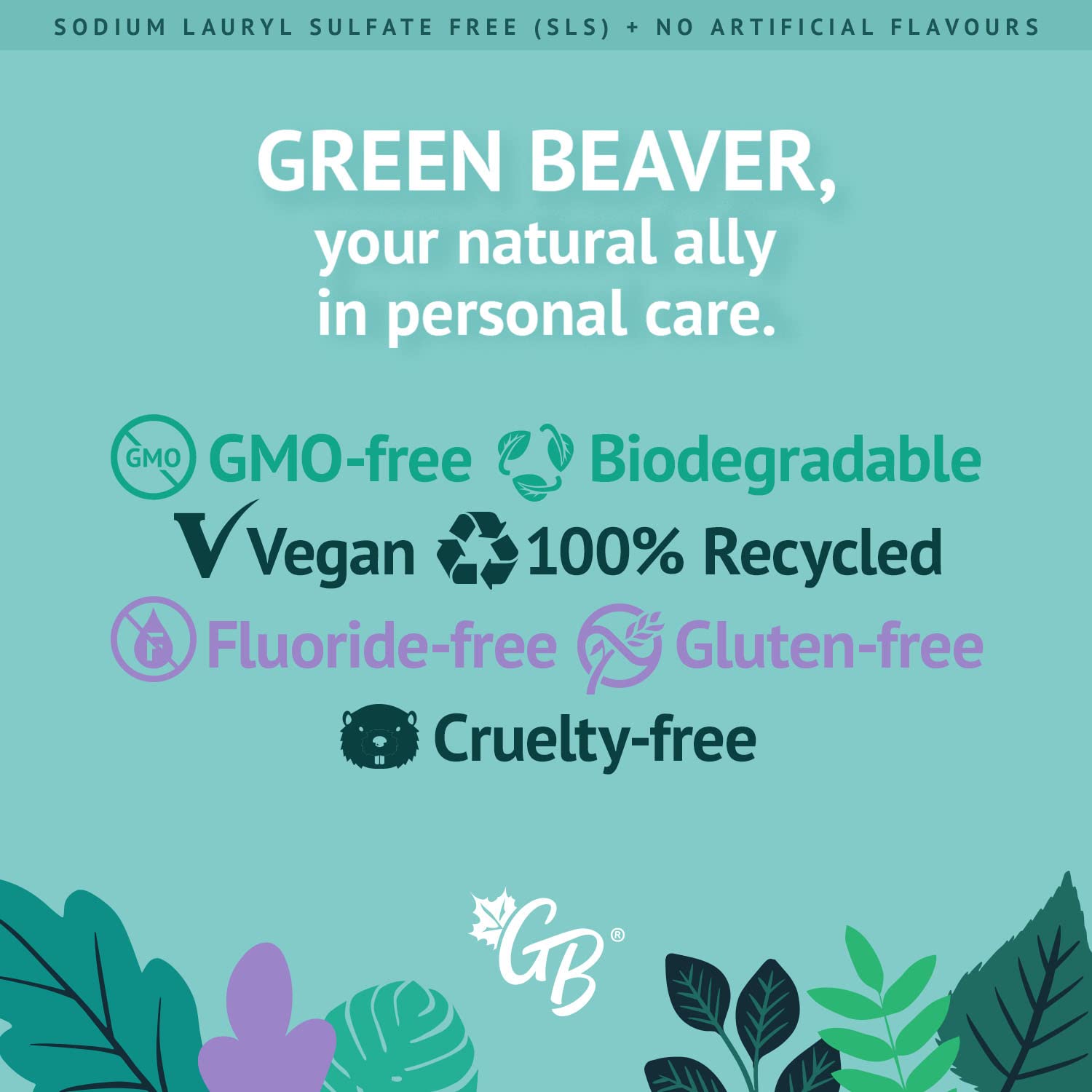 Dentifrice Green Beaver menthe verte - ingrédients naturels sans fluor ni SLS