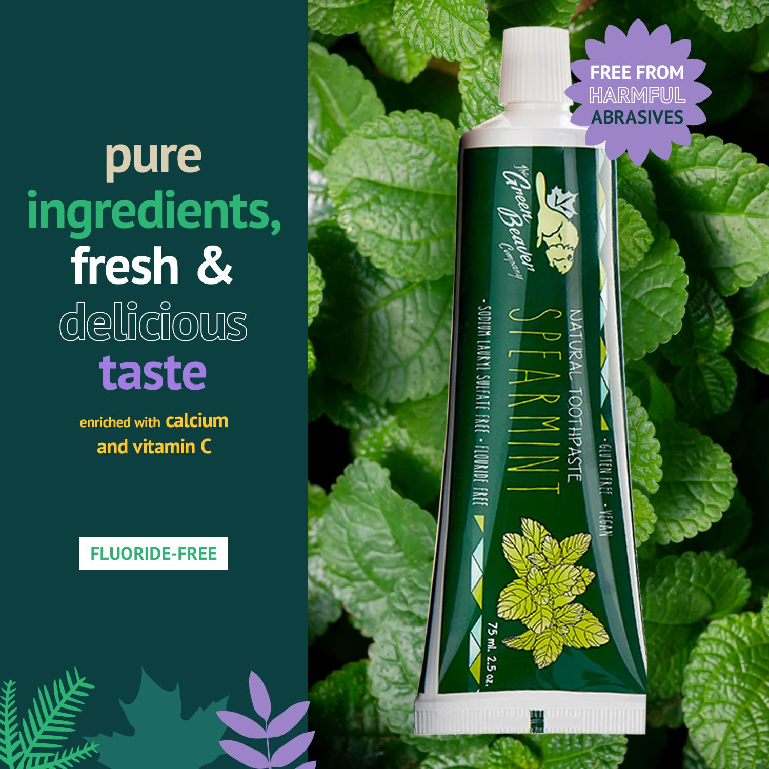 Dentifrice Green Beaver menthe verte - sensation de fraîcheur après brossage