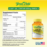 Green Field Nutritions capsules omega3 halal, sans gluten et lactose
