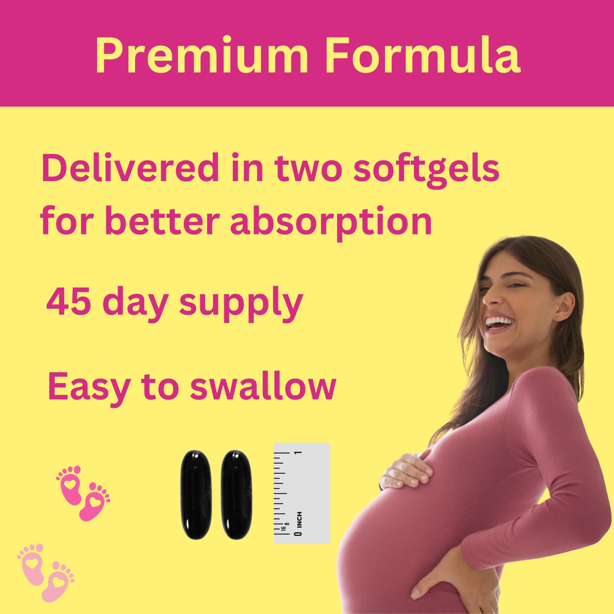 Green Field Nutritions: gélules liquides prénatales, facilité d'ingestion pour futures mamans.