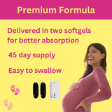 Green Field Nutritions: gélules liquides prénatales, facilité d'ingestion pour futures mamans.